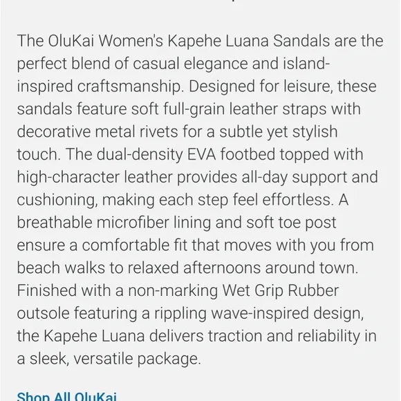 OluKai Women's Kapehe Luana Sandals - Picture 6 of 7
